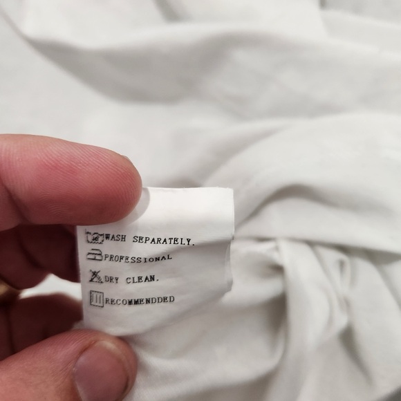 Misslook White V-Neck Short Sleeved T-Shirt 3X - Picture 3 of 4